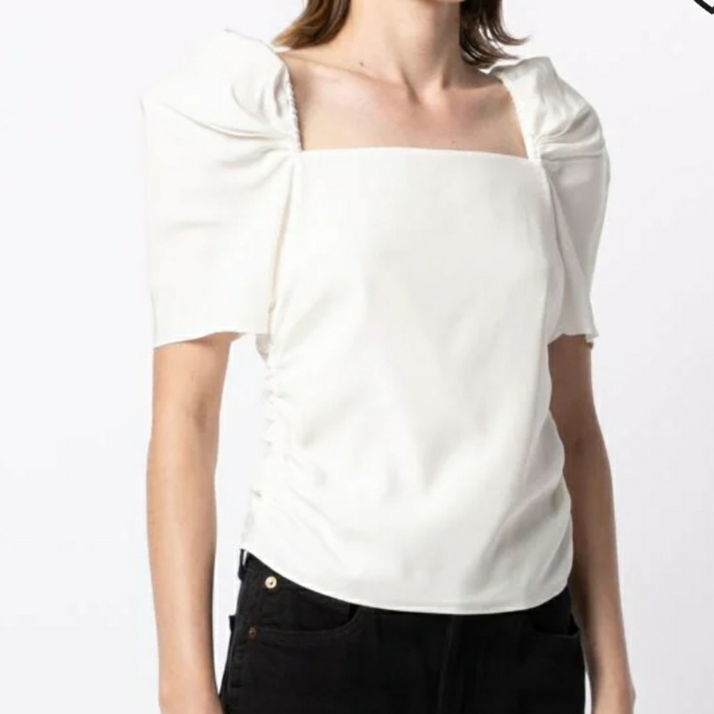 FRAME silk blend Betty blouse